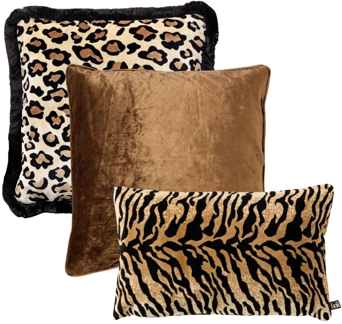 Hoii KUSSENSET | 3-delig | bruin, beige | Hoii | inclusief binnenkussens