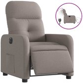 Fauteuil réglable électrique tissu taupe