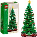 Sapin de Noël LEGO 40573 sur son emballage avec l'arbre à côté.
