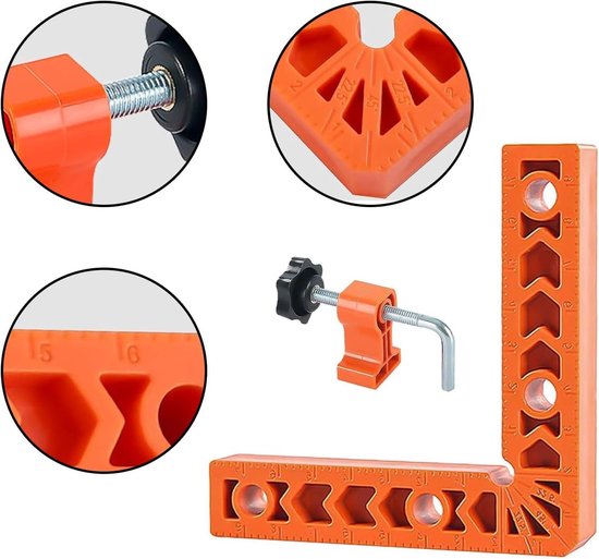 Knpwer 4 stuks 90 graden rechthoekige hoekklemmen, hoekspanner, hout, metaal, lassen, framespanner, fotolijst, schroefklem, hoekklem, verstekklem Knpwer 4 stuks 90 graden rechthoekige hoekklemmen, hoekspanner, hout, metaal, lassen, framespanner, fotolijst, schroefklem, hoekklem, verstekklem