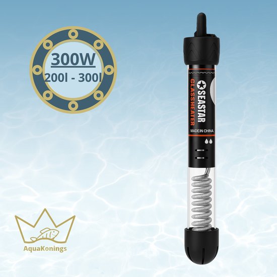 AquaKonings - Aquarium Verwarming 300W - Verwarmingselement - Heater - Warmte Element - 200-300L