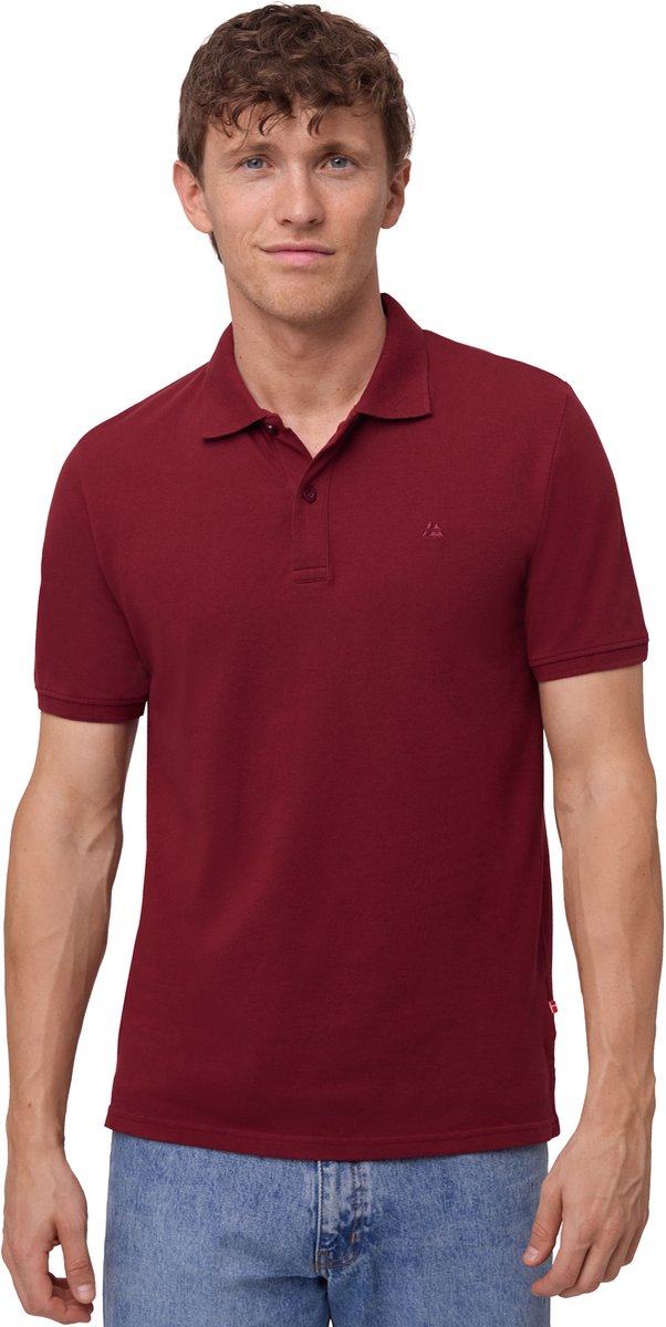 DANISH ENDURANCE Classic Fit Poloshirt Heren - biologisch katoen - Korte mouw - Rood - Maat M
