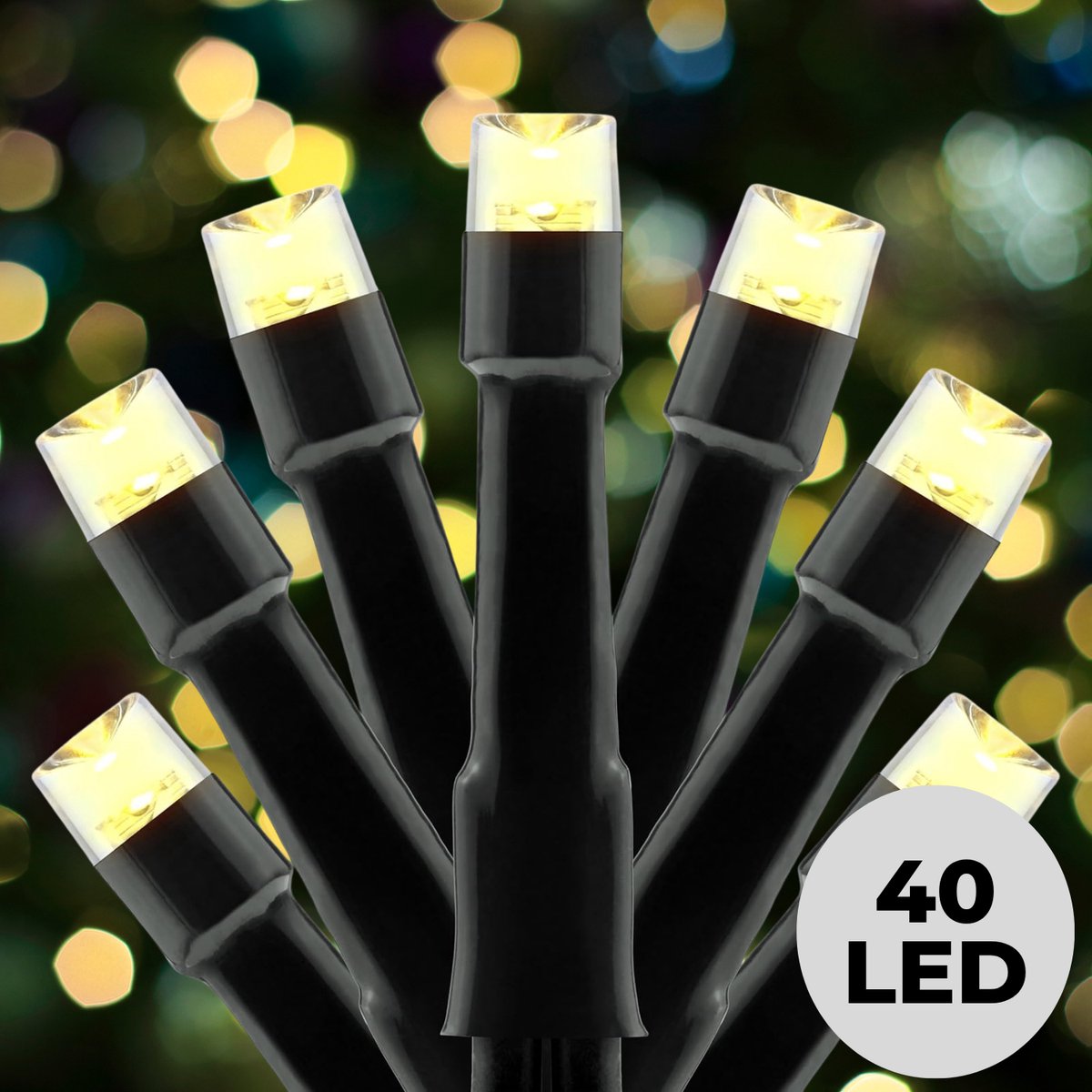 Lomera Kerstboomverlichting - Kerstverlichting - Kerstlampjes Buiten - LED Lichtsnoer - Warm Wit Licht - 40 LED Lampjes - 3 Meter Lengte - Lichtfuncties - Geheugen - Timer Functie - Ip44 - Binnen en Buiten - 8 Lichtstanden