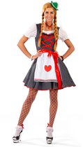 Funny Fashion - Costume des agriculteurs du Tyrol et de l'Oktoberfest - Love For Bières Dirndl - Femme - Zwart, Wit / Beige, Grijs - Taille 44-46 - Fête de la bière - Déguisements