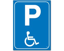 Mindervaliden parkeren bord - E06 invalide - Forex - 30 x 40 cm - Weerbestendig