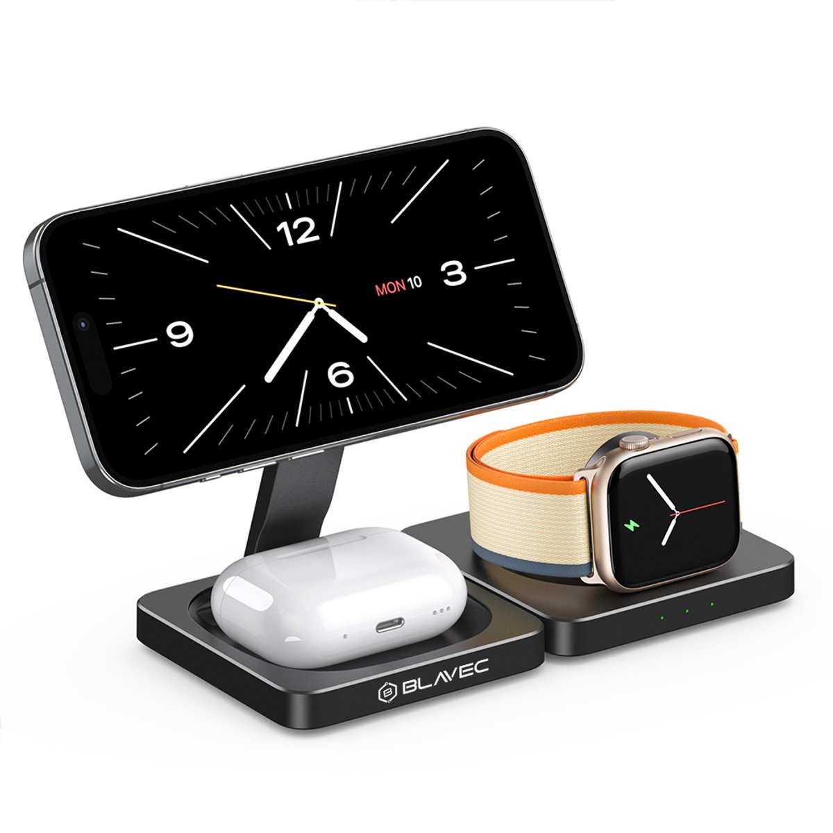Blavec Induction charger BQI-02 Qi 15W magnetic Magsafe 3 in 1 (BQI02-QIMB) black