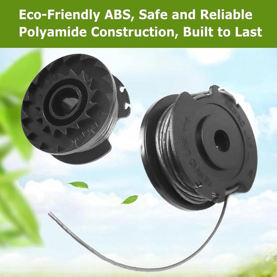 4 stuks draadspoelen gescht voor Bosch grastrimmer accu EasyGrassCut 18, 23, 26, 18V-230, 18V-260, ART 23 SL en 26 SL, vervangbaar met F016800569 & F016800385 (Ø 1,65 mm / 4,9 m) van Merkloos	 — afbeelding 3