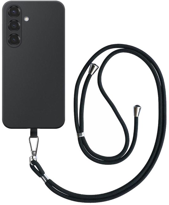Coque de protection arrière Flexible en Siliconen TPU avec cordon Zwart amovible pour Samsung Galaxy Samsung - Zwart - Smartphonica