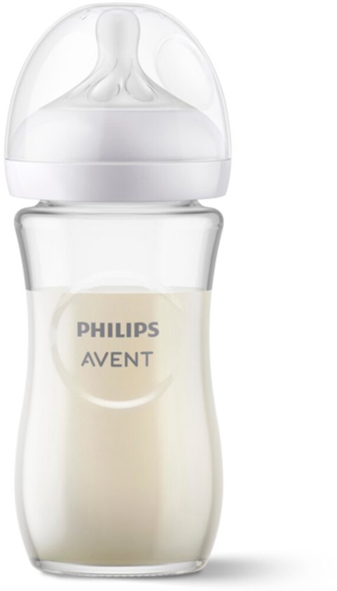 Biberon Philips Avent Natural Response - 1 Biberon - 240 ml - 1 Mois et + - Tétine Speed 3 - Glas - SCY933/01 - Biberons
