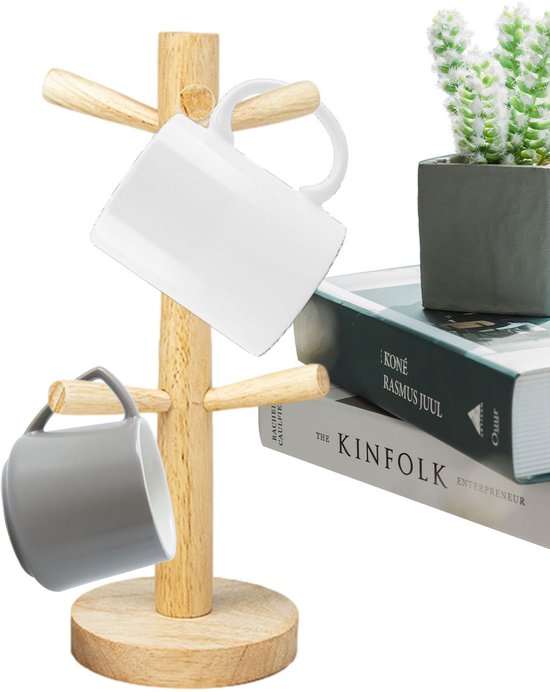 Porte-tasse en bois, accessoires de café, présentoir de tasses pour café