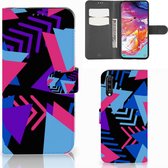 Portefeuille Samsung Galaxy A70 Cuir PU Portefeuille pour Funky Triangle