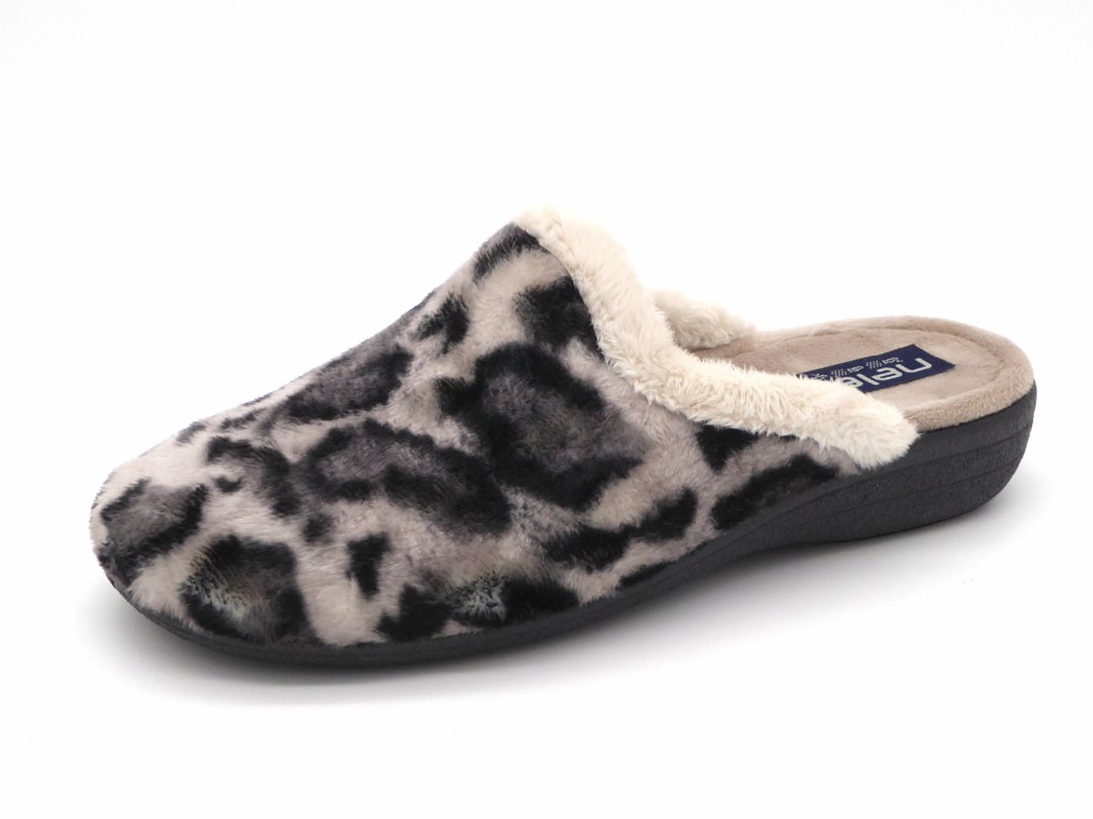 Neles Dames Pantoffel Muil - 62423-G Grijs/Multi - Maat 39