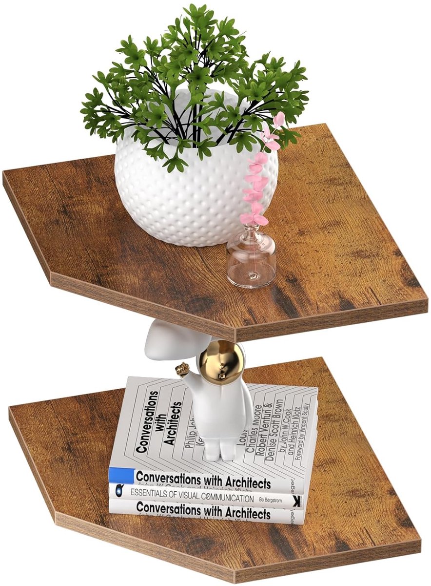 Hoekplanken - Multifunctioneel - Set van 2 - Hout - Modern