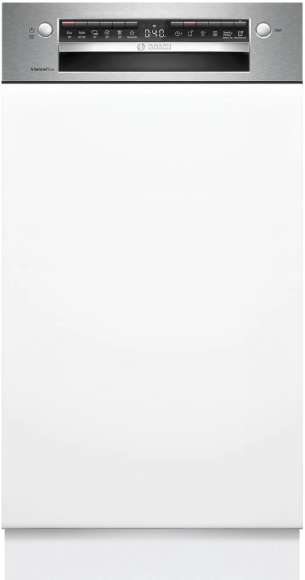 Bosch SPI4HMS49E - Serie 4 - Inbouwvaatwasser - 45 cm - Geborsteld staal - 45 cm - Energielabel E