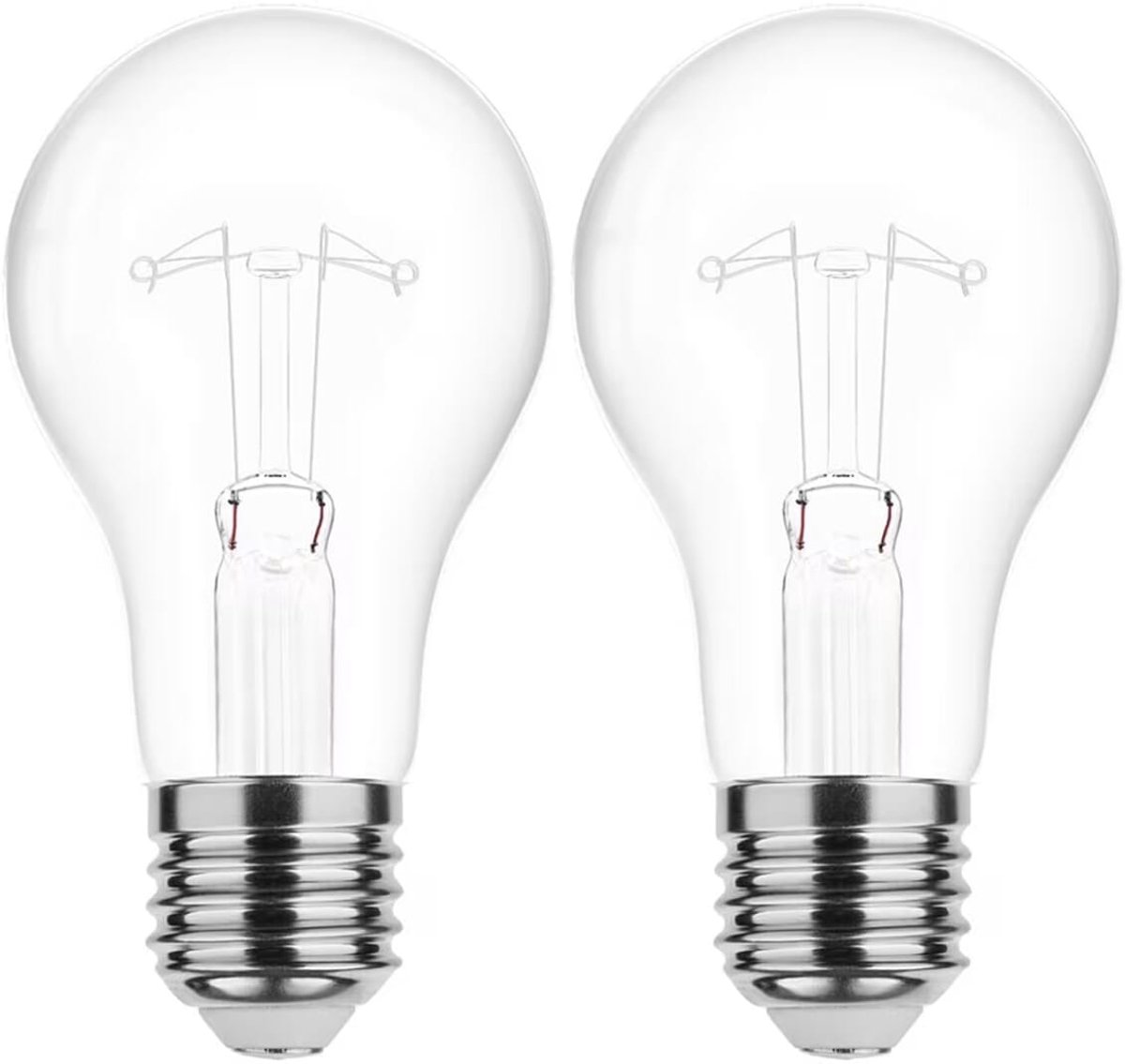Technik E27 Wolfraam-Gloeilamp Dimbaar 150W - 2700K - Warm Wit - Gloeilamp Globe A55 - 2 stuks
