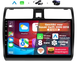 Boscer Autoradio - Geschikt voor Suzuki Swift 2005-2010 - Apple Carplay & Android Auto (Draadloos) - Android 15 - 8-Core 4+64GB - Interne Koeler - 10.1 Inch HD IPS Touchscreen - GPS Navigatiesysteem - USB, WiFi & MP5 - Achteruitrijcamera & Microfoon