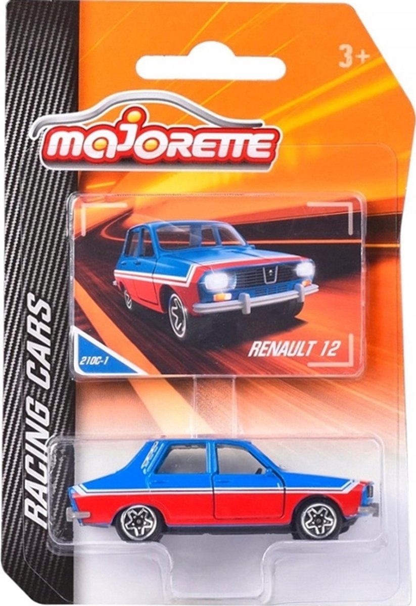 Majorette Renault 12 Racing Cars Modelauto - Blauw, 1:64