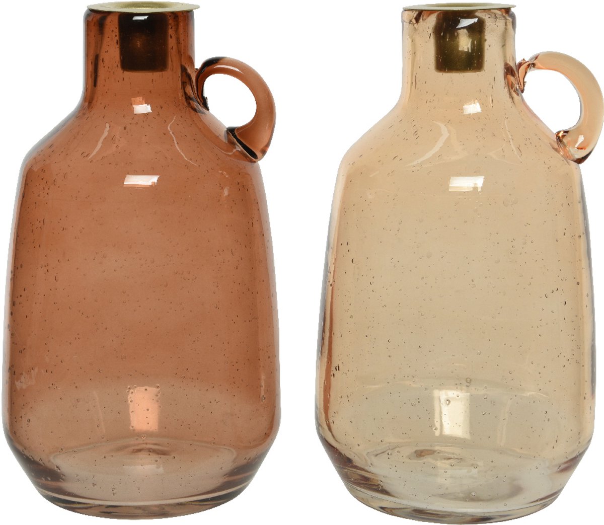 Kandelaar glas d12.5h22 cm a2