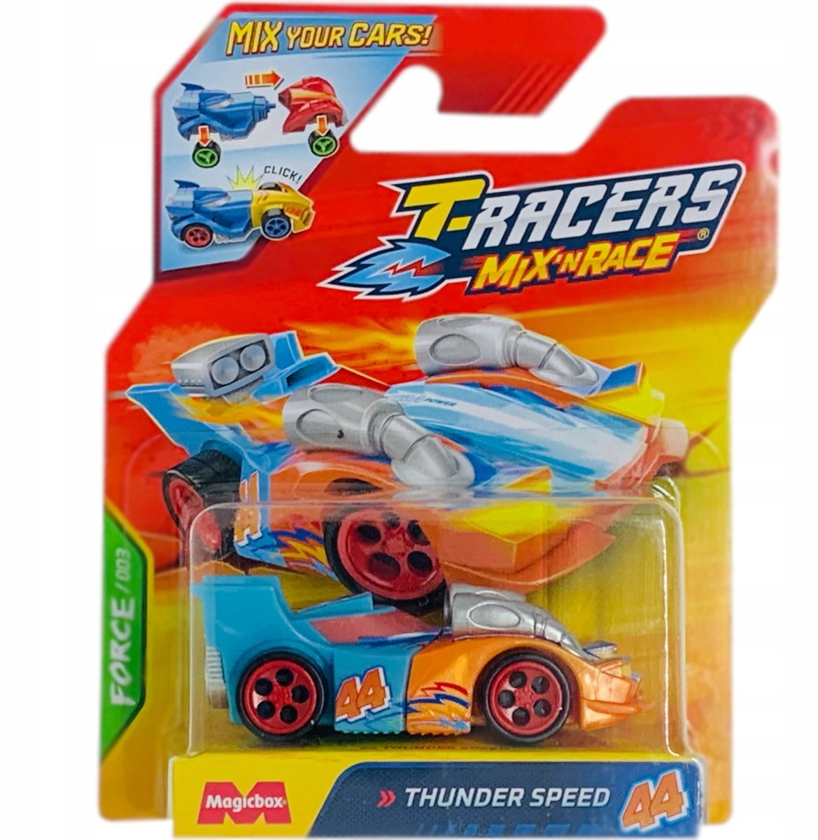 T-Racers 2.0 Thunder Speed ​​44 Mix 'n Race Car - Snelheid en creativiteit