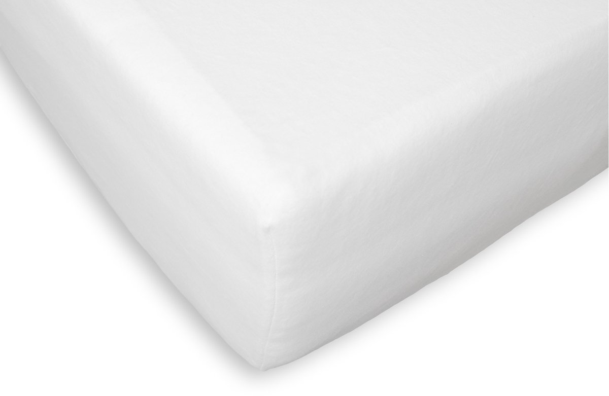 Briljant Home Matrasbeschermer Molton - 120x220 - Molton Hoeslaken - Wit - 100% Katoen