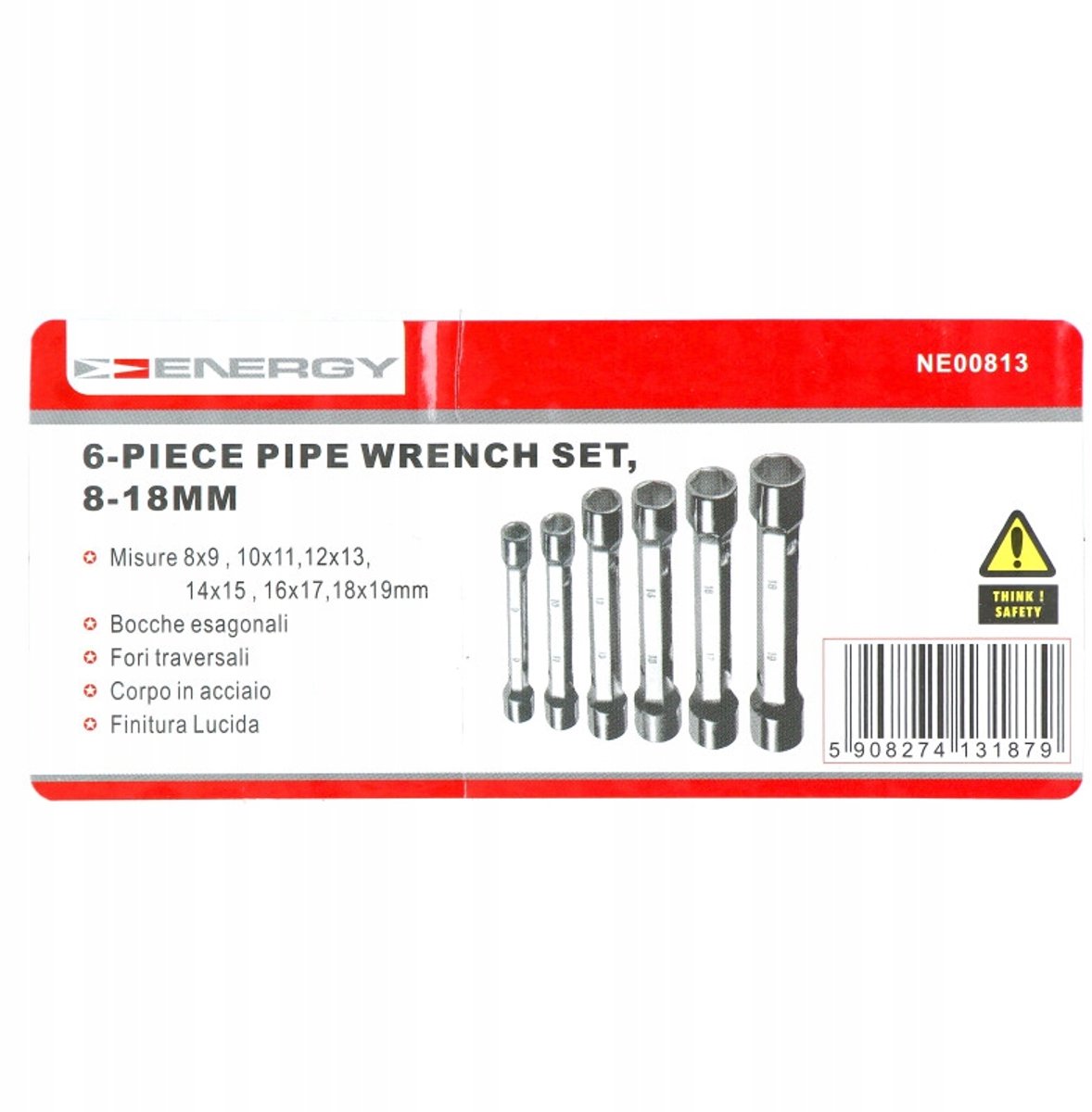 ENERGY Professionele Steaksleutelset 8-19mm 10-delig