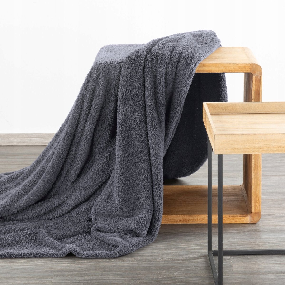 Zacht Flanel Deken Staalgrijs 170x210cm