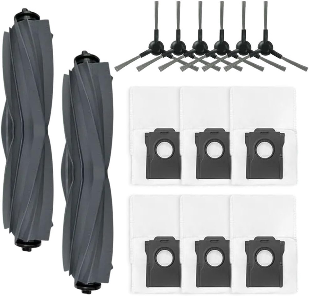 Kwastborstel Accessoirekit met Zijborstel, Balayeuse & Stofzuigerrobot Accessoirekit Geschikt voor ForMova G30/G20, Verwijdert Stofdeeltjes