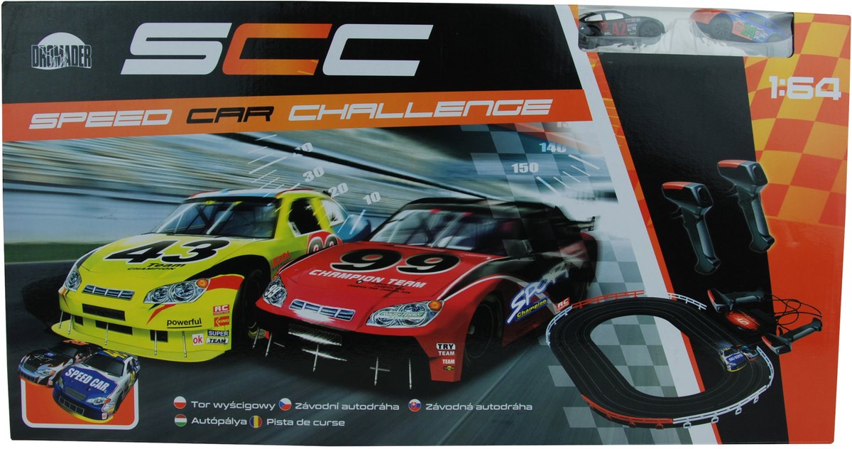 Dromader Racebaan Speed ​​Car Challenge - Autospeelgoed