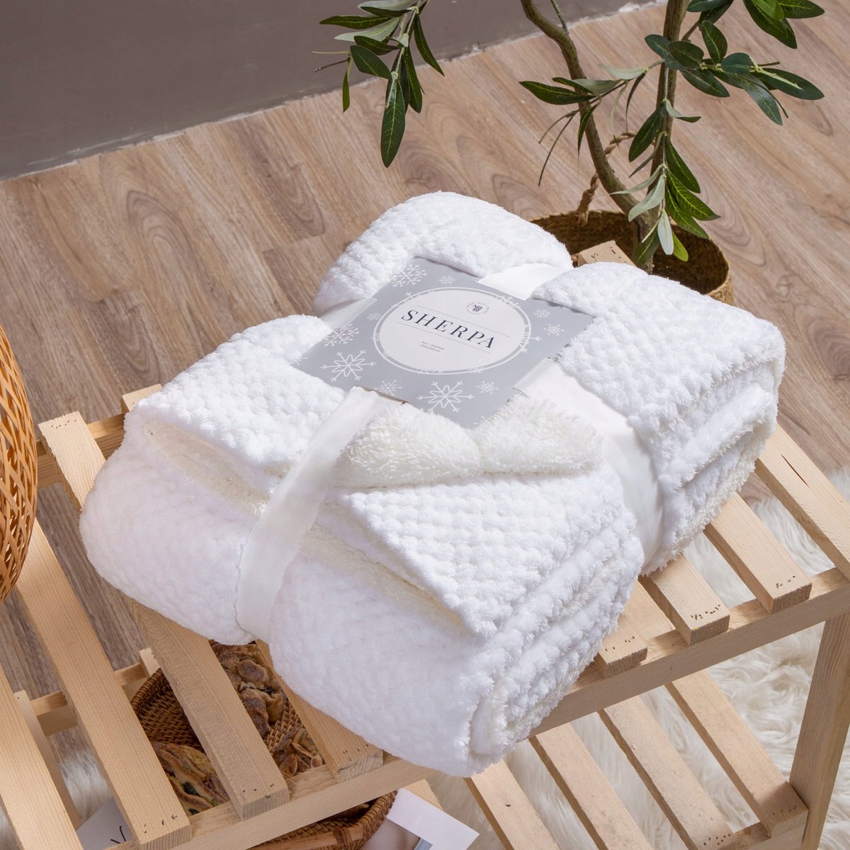 Sherpa Microvezel Deken 150x200cm Wit - Warm, Zacht & Luxe