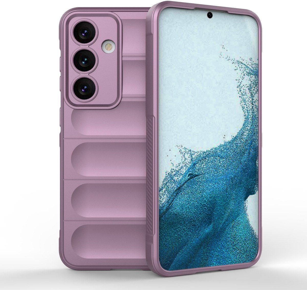 Solidenz AeroGrip geschikt voor Samsung Galaxy S24 hoesje - Paars