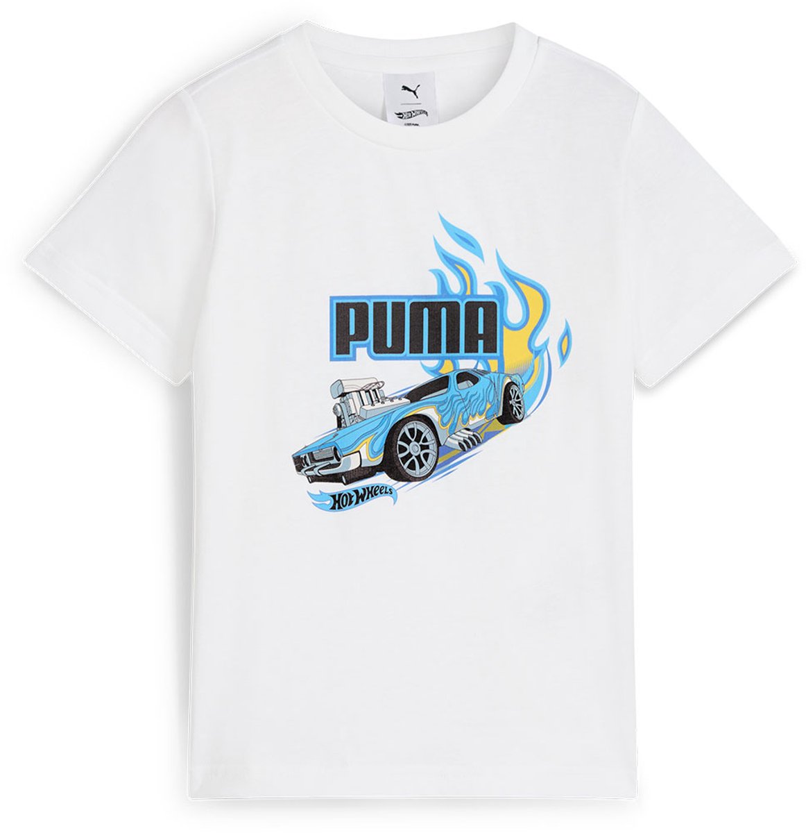 Puma X Hot Wheels Graphic T-shirt Met Korte Mouwen 3-4 Years Kinderen Wit
