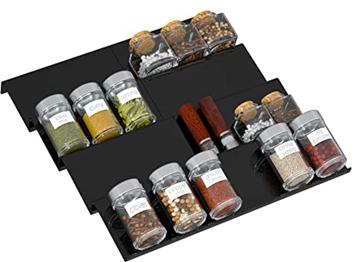 Verstelbare Acryl Kruidenlade-Organizer - Ruimtebesparende Oplossing voor Kruidenpotjes