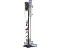 SQOON® Stofzuigerstandaard - Universeel -Geschikt voor o.a. Dyson V7, V8, V10, V11, V12, V15, V16 - Ook geschikt voor andere merken zoals AEG, Rowenta X-FORCE, Bosch, - Inclusief accessoires houders