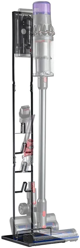 SQOON® Stofzuigerstandaard – Universeel -Geschikt voor o.a. Dyson V7, V8, V10, V11, V12, V15, V16 – Ook geschikt voor andere merken zoals AEG, Rowenta X-FORCE, Bosch, – Inclusief accessoires houders