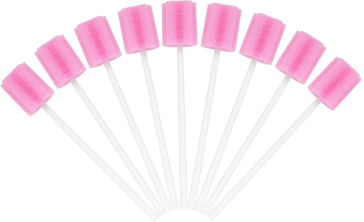 Namajunas - Mondverzorgingsswabs - Mondverzorging ragers 100 stuks - wattenstaafje - dental swabs - roze