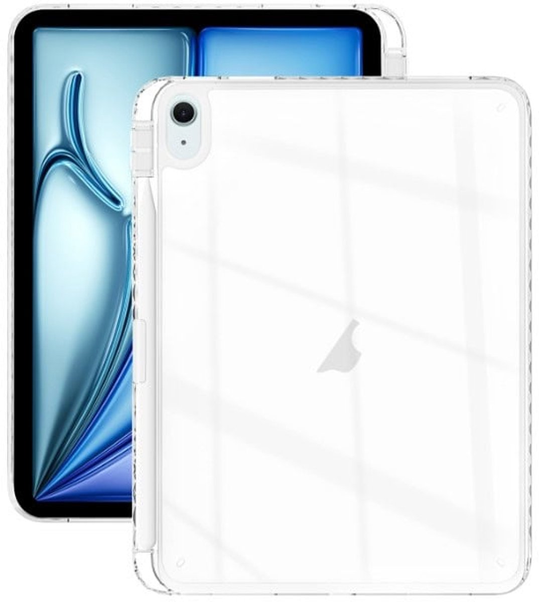 Fonu Backcase geschikt voor iPad Air 11 inch (M4 / M3 / M2) - Pencilholder - Transparent
