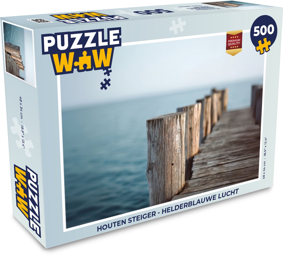 Houten steiger - Helderblauwe lucht