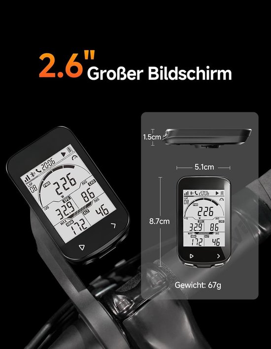 Kilometerteller Solacis Kilometerteller fiets - Fietscomputer - KM teller fiets ...