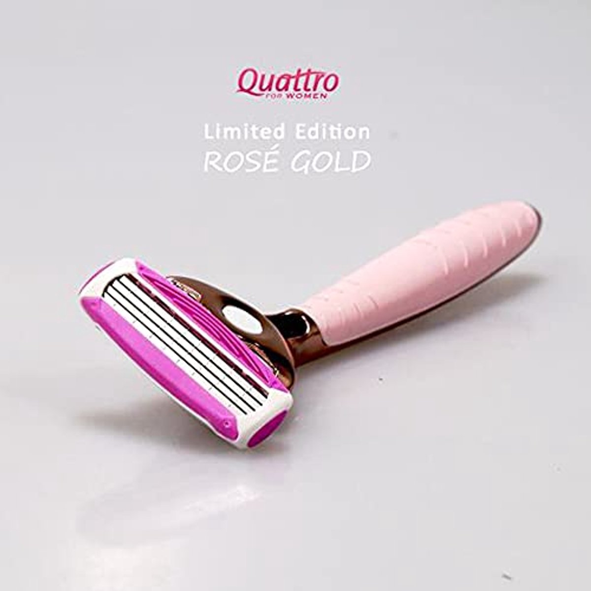 Vrouwen Scheermes Met 4 Vervangbladen - Roze Gouden Handvat