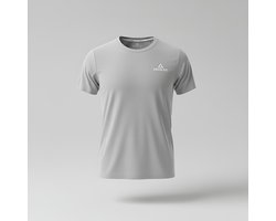 Delta Fit Hardloopshirt – Ultralicht & Ademend – Dry Mesh - Lichtgrijs - Maat S