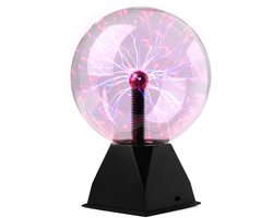 foto van Plasma bol - BeamZ MAX plasmabol 20cm - Magische krasvaste plasma bal met bliksems - Super gaaf effect!