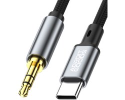 AdroitGoods USB-C naar 3.5mm jack kabel – audio – Premium Geluidsoverdracht - USB-C naar 3.5mm Jack Aux Kabel - 2m