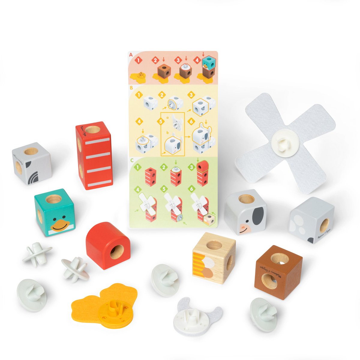 Melissa & Doug – Blockables™ Boerderijdieren – 360° bouwen — afbeelding 9