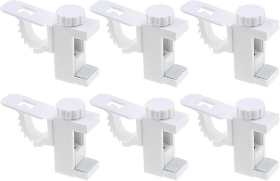 HOJLKLD Gordijnroede, 8-delig, robuust, roestvrij staal, gordijnstanghouder voor plafondstangen voor 25 mm gordijnroedes (zwart, 8 stuks