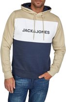 Pull homme Jack & Jones JWHLOGO BLOCKIN Coupe classique Beige Taille 7XL Adultes