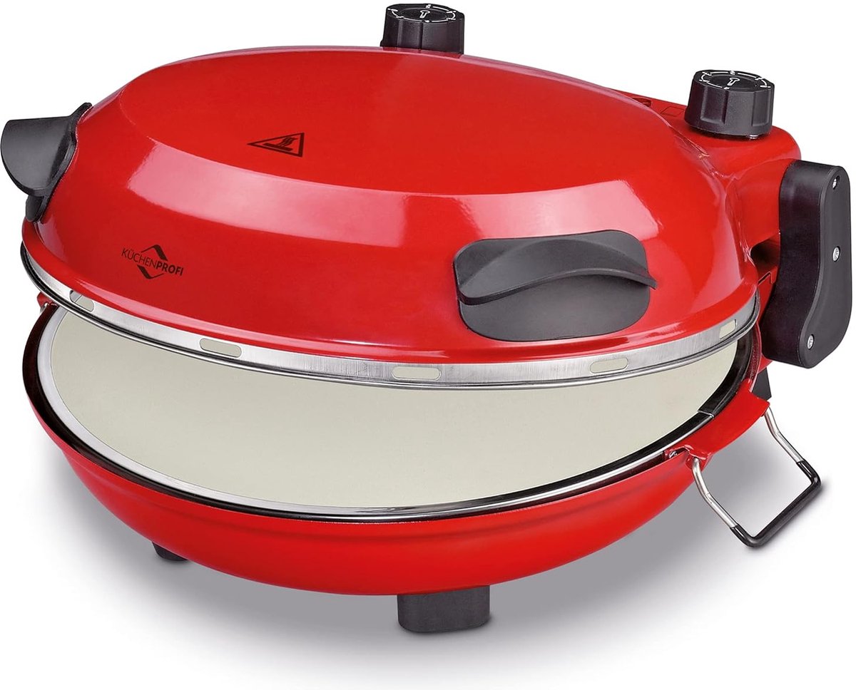 Pizzamaker met Pizzasteen en Traploze Temperatuurregeling - Geschikt voor 36 cm Pizza's