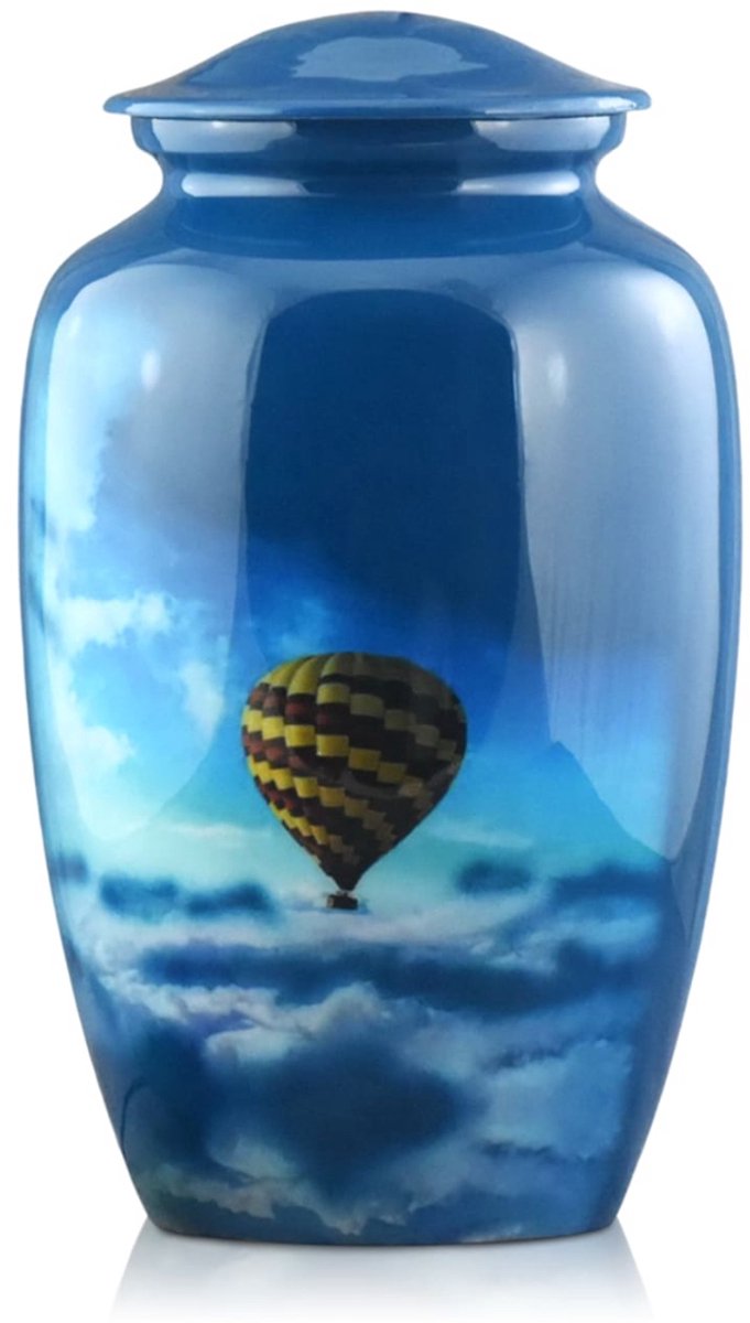 Akerz urn luchtballon - 3.5 Liter - Crematie Urn - Voor Huisdieren of Menselijk As - Crematie As - Urn - Begrafenis