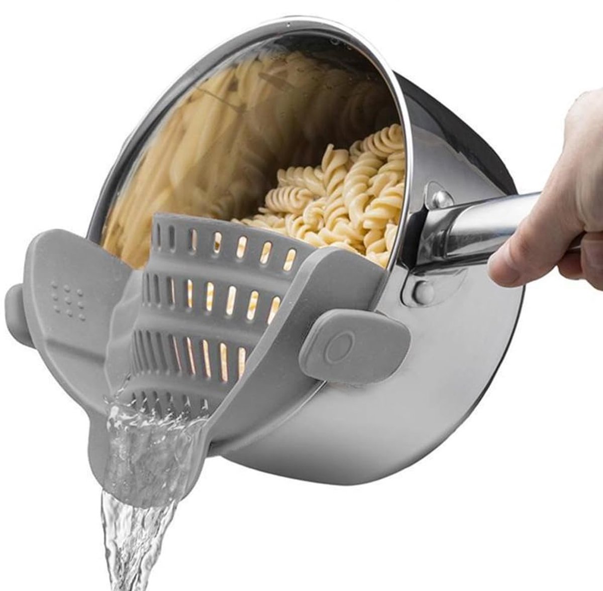 Ibenzoa® Universeel siliconen afgietsieb voor pannen en schalen met hittebestendigheid