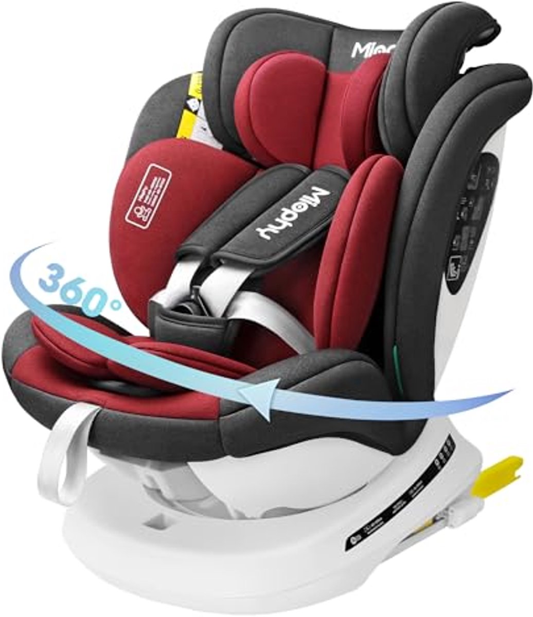 Image of 360° Rotatie Kinderzitje Groep 0+1/2/3 voor Kinderen van 0-12 Jaar, Geschikt voor Auto met Isofix