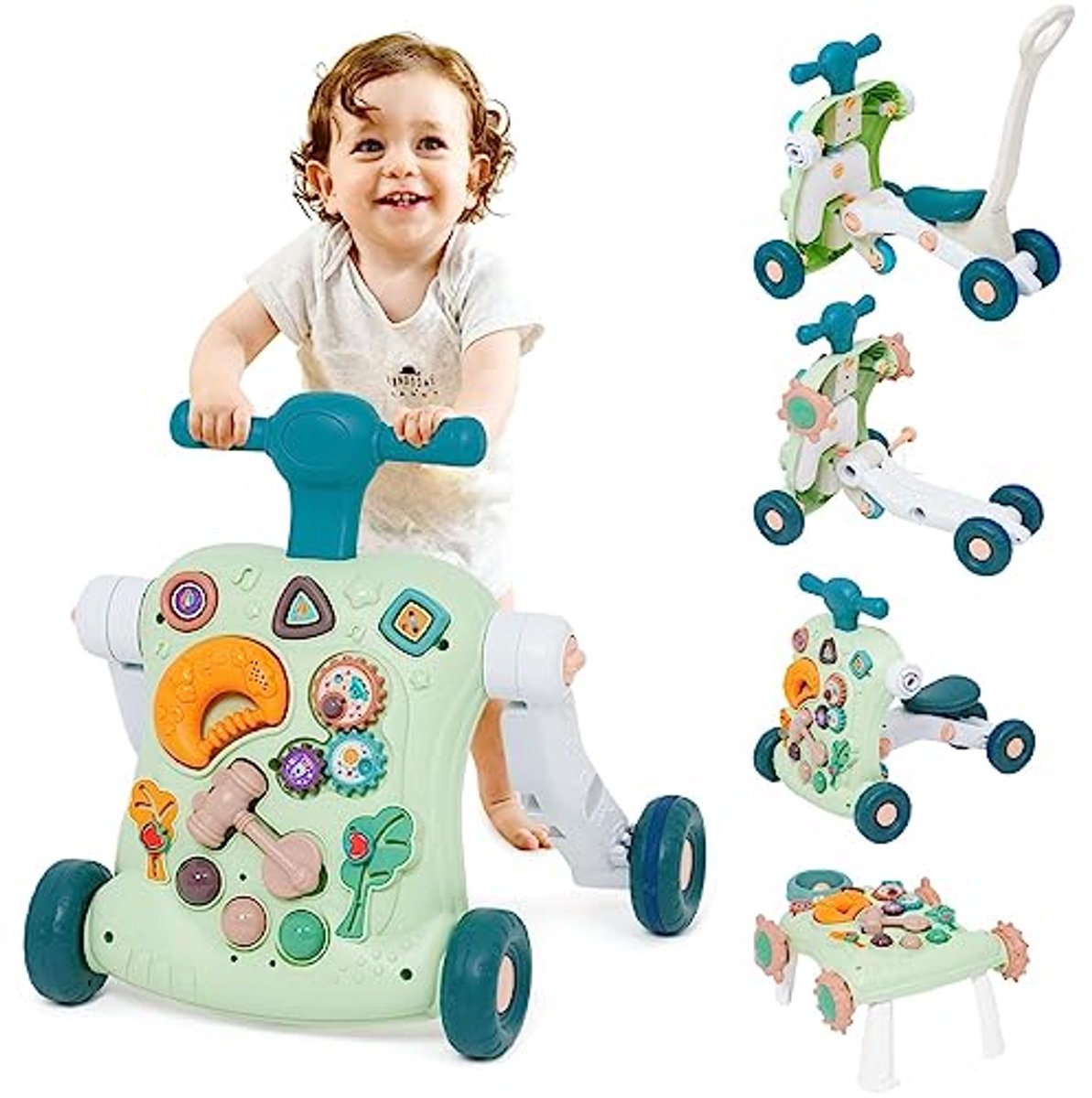 Image of 6-in-1 Loophulp voor Baby's - Leer Lopen en Spelen met Een Activiteitstafel